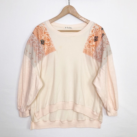 Free People small alabaster combo feelin it peach patch top - Picture 11 of 13